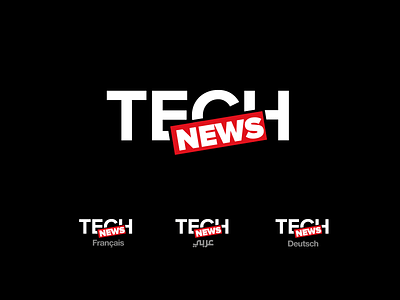 TECH NEWS Logo exploration app arabic logo branding design flat icon illustration logo minimal typography