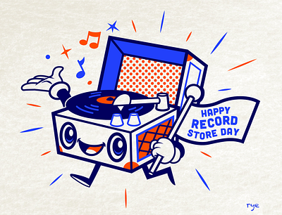 Record Store Day art branding character art character design design graphic design illustration logo typography vector