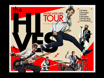 The Hives branding design graphic graphic design graphics layout music poster design typography
