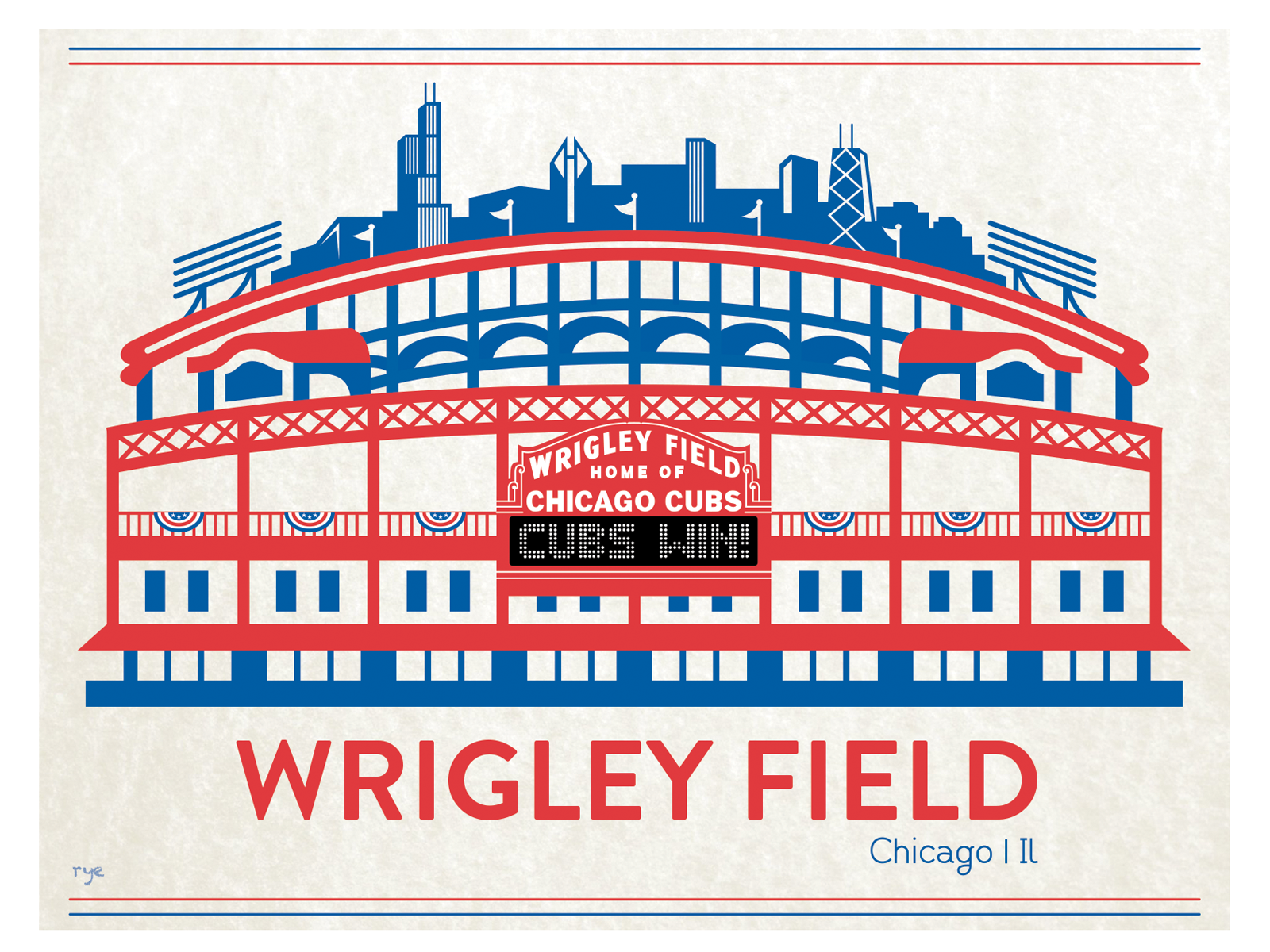 Wrigley Field by Ryan Hungerford on Dribbble