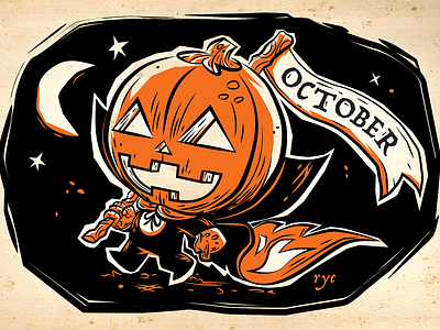 October branding character art character design design halloween illustration october pumpkin pumpkin king typography