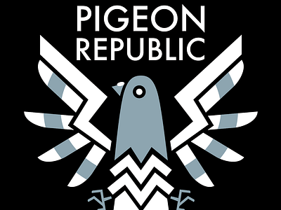 Pigeon Republic bird branding design graphic design logo pigeon typography vector