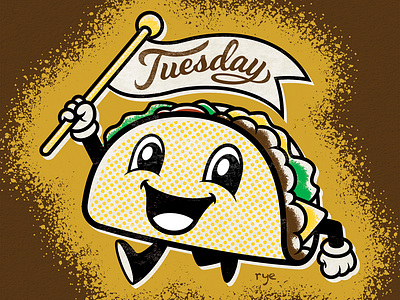 Taco Tuesday art branding character art character design design food graphic design illustration logo logodesign mascot mascot character mascot design mascot logo taco typography vector