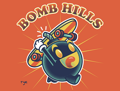 Bomb Hills branding character design design graphic design illustration logo mascot design mascot logo typography vector