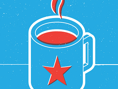 Coffee Talk america coffee coffeemug coffeetalk digital art graphic design mug star