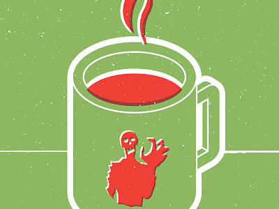 Coffee Talk coffee coffeemug coffeetalk digital art graphic design mug zombie