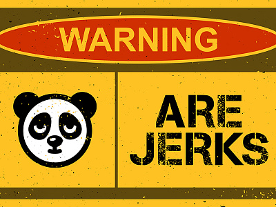 Panda PSA digital art graphic design jerks panda pandas warning