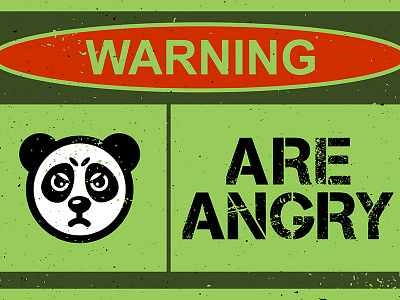 Panda PSA angry digital art graphic design panda pandas warning