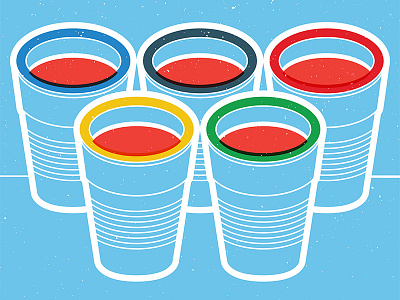 Beer Olympics beer beer pong digital art graphic design olympics solo cups