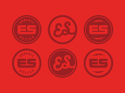 ES Badges badge bolt brand branding identity logo logomark mark monogram retro