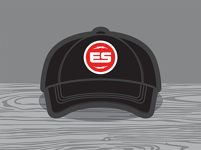 ES Cap badge bolt brand branding cap identity logo logomark mark monogram