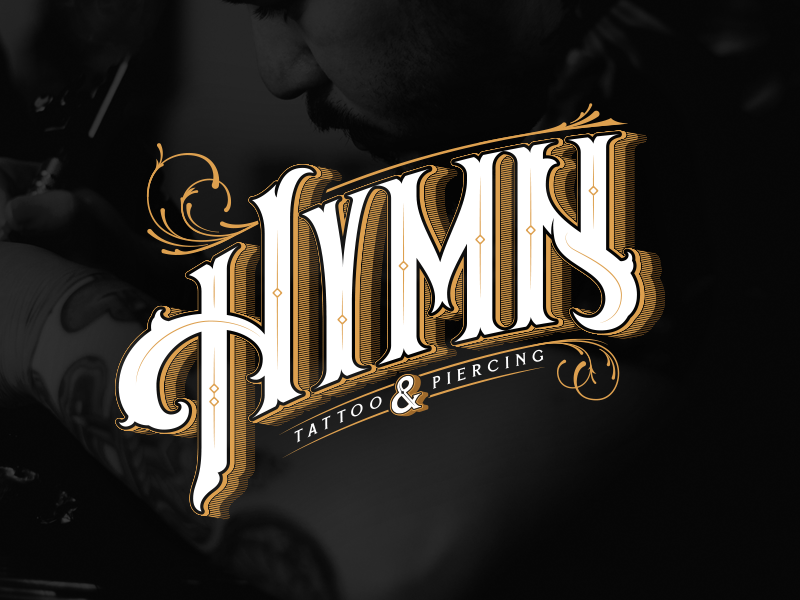Branding/Identity: Hymn Tattoo & Piercing logotype branding handletter joshua feliz lettering design logo