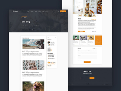 Animal Shelter | Wordpress template | Blog design icon product design typography ui ux webdesign website design