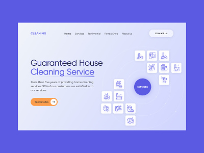 Cleaning Service concept banner branding cleaning company cleaning service product design responsive typography ui ux web