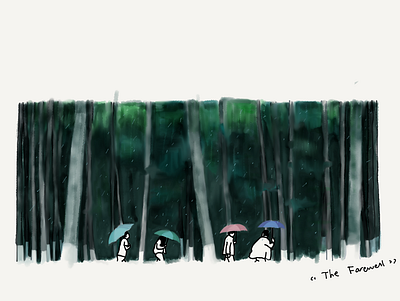 Movie Scene _ The Farewell illustration movie paper sketch