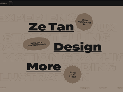 Portfolio Website about branding dark design logo portfolio projects ui web website works
