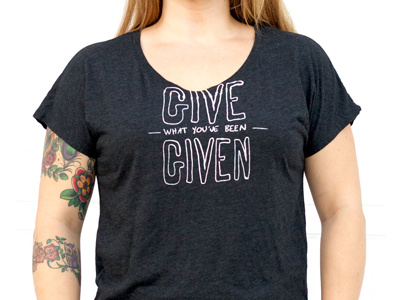 Give What You've Been Given - Women's Dolman Charcoal give given shirts t shirts womens