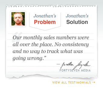 Testimonial Problem/Solution Switcher paper switcher tab torn