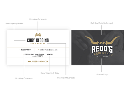 Redd's Barbershop Business Card