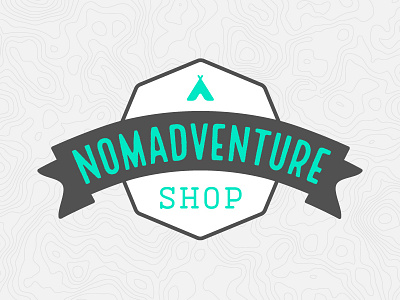 Nomadventure Shop Logo adventure branding logo modern retro