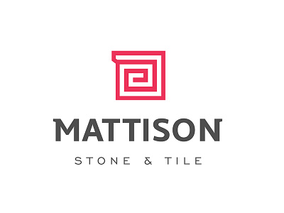 Mattison Stone & Tile block design icon logo logotype tile