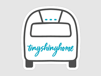 Tiny Shiny Home Sticker airstream design logo sticker travel