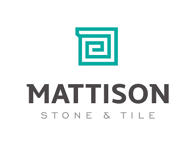Mattison Stone & Tile Logo branding design logo stone