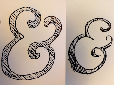 Ampersands! lines sketch typography