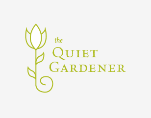 The Quiet Gardener celestia antiqua flower green illustration logo