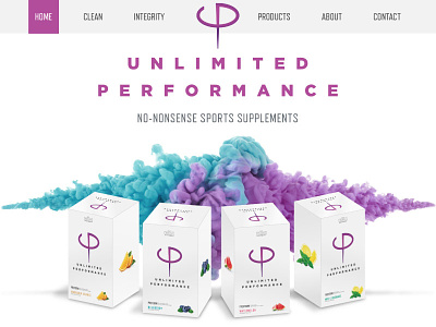Unlimited Performance Homepage Banner 3dproducts homepage packaging productart
