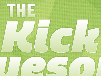 The Kick v.2 chunky gradient green texture