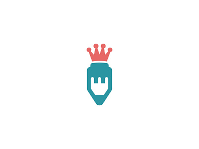 Design Kings creative crown design logo pencil tower