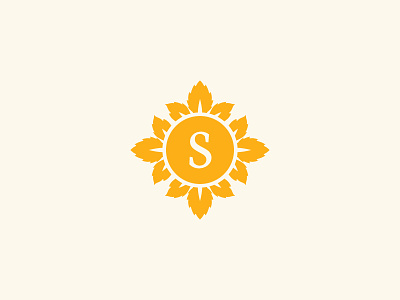 Sunny Garden beauty cosmetic garden leaf logo spa sun sunny