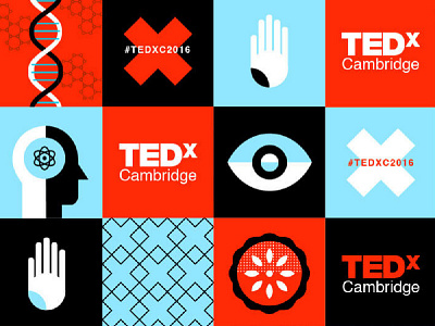TEDxCambridge Conference Event Identity Design brand color geometric graphic design identity poster san francisco shapes simple x