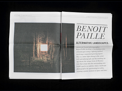 Typography & Layout for a Newsprint Art Magazine