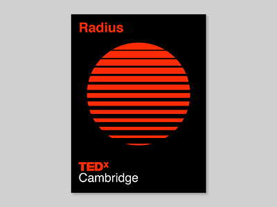 TEDxCambridge Conference After Party Poster Design brand circle color geometric graphic design identity poster san francisco shapes simple tedx