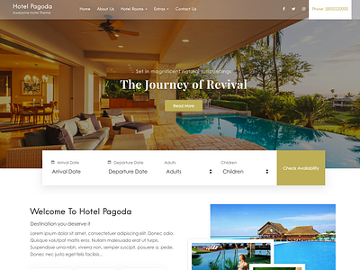 Hotel Pagoda Premium WordPress Theme