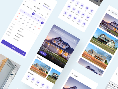 Guest House Finder calendar date picker figma finder guest house minimalist property ui uiux design user interface