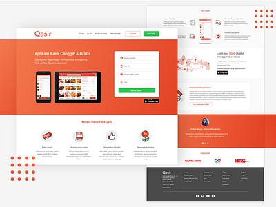 Qasir Landing Page landing page ui web