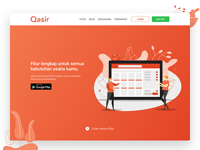 Qasir Feature Page ui web