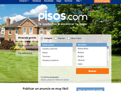 Pisos.com home page real estate