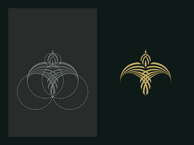 Logo Design airline bird concept golden grid icon illustration logo luxury minimal royal wings