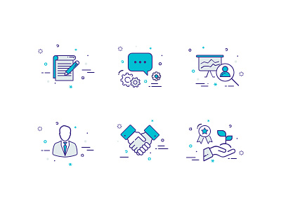 Corporate Icons connect corporate customize grow icons illustration lineart message minimal profile requirement search