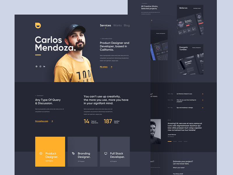 Carlos - Personal Portfolio Website by Kemonn for One Week Wonders on ...