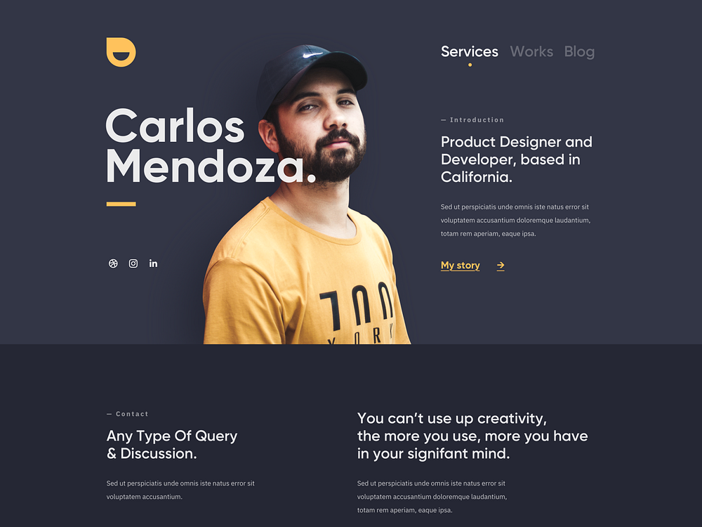 Carlos - Personal Portfolio Website by Muh Salmon for One Week Wonders ...