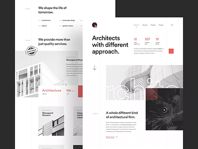 Reflex - Architect Landing Page architect architectural architecture art building clean consultancy design designs engineers homepage interior landing page museum propeties simple thinkers ui ux website