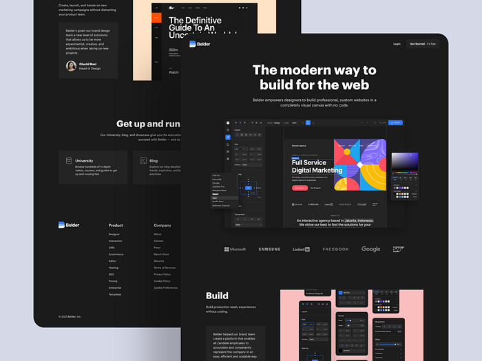 Belder - Web Builder Website by Muh Salmon for One Week Wonders on Dribbble