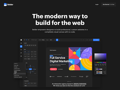 Belder - Web Builder Website by Kemonn for One Week Wonders on Dribbble