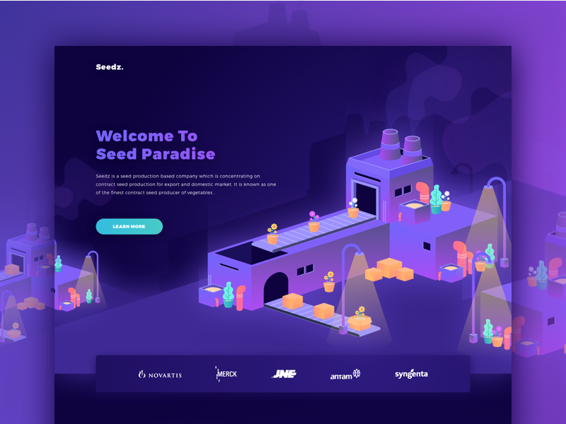 Landing Page for Seedz