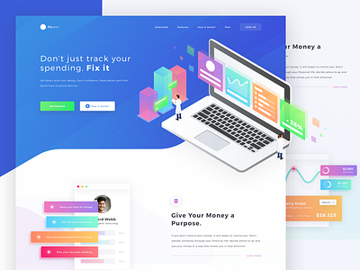 Fixtoon Landing Page Exploration by Kemonn for One Week Wonders on Dribbble